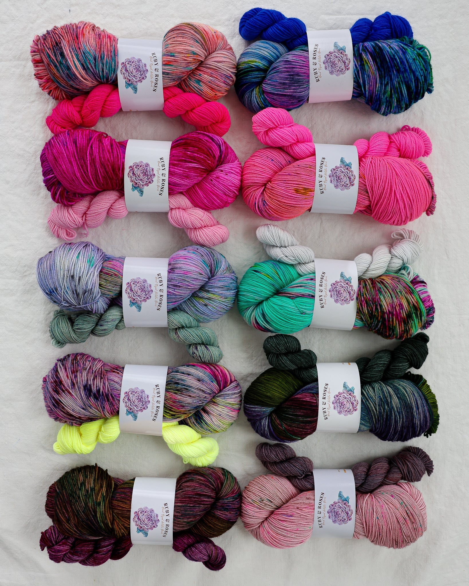 Storyboard Sock Set Sampler - Ruby and Roses Yarn - Hand Dyed Yarn