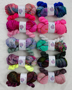 Storyboard Sock Set Sampler - Ruby and Roses Yarn - Hand Dyed Yarn