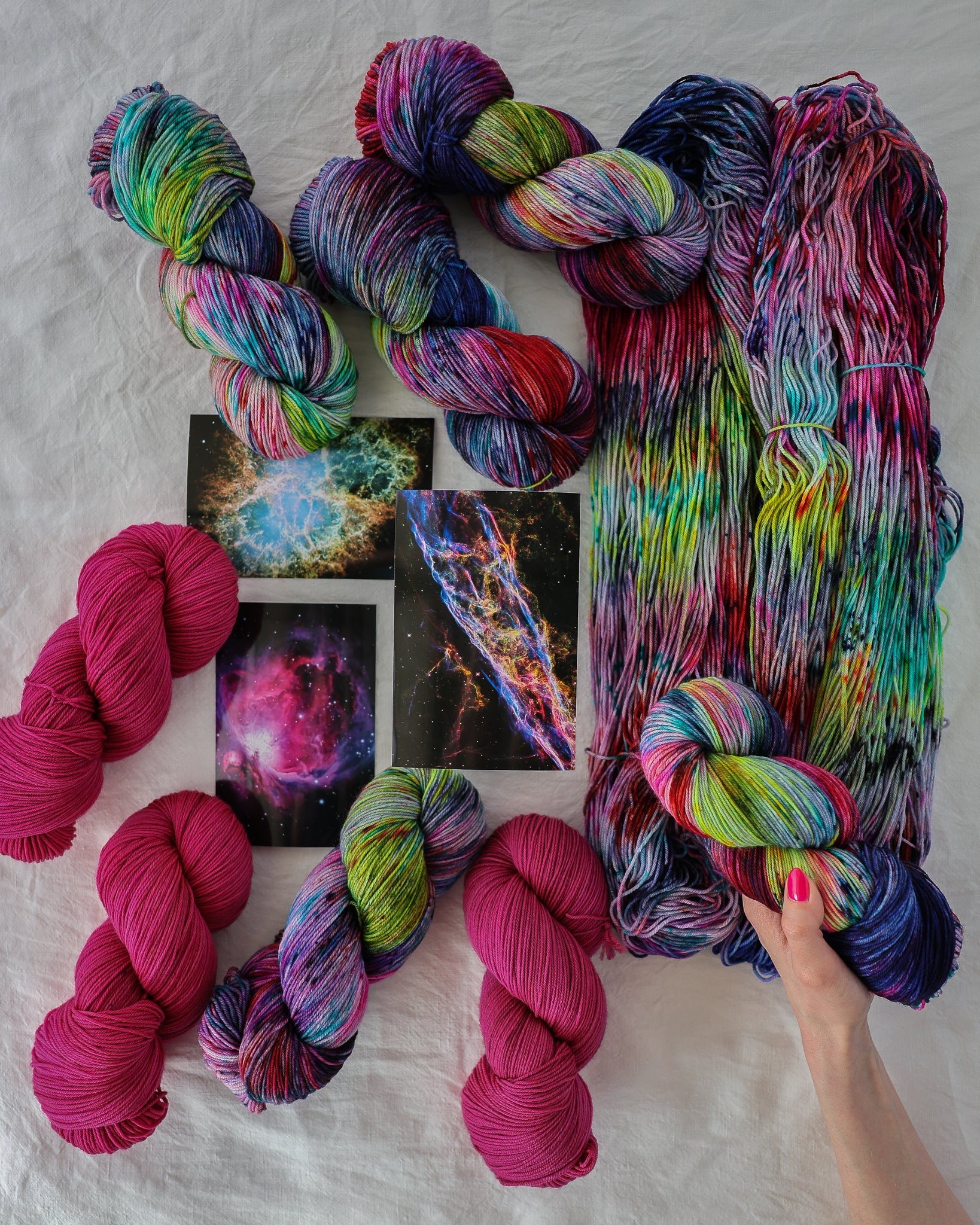 Supernova OOAK - Ruby and Roses Yarn - Hand Dyed Yarn