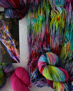 Supernova OOAK - Ruby and Roses Yarn - Hand Dyed Yarn