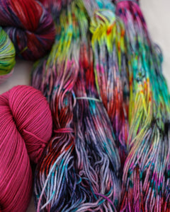 Supernova OOAK - Ruby and Roses Yarn - Hand Dyed Yarn