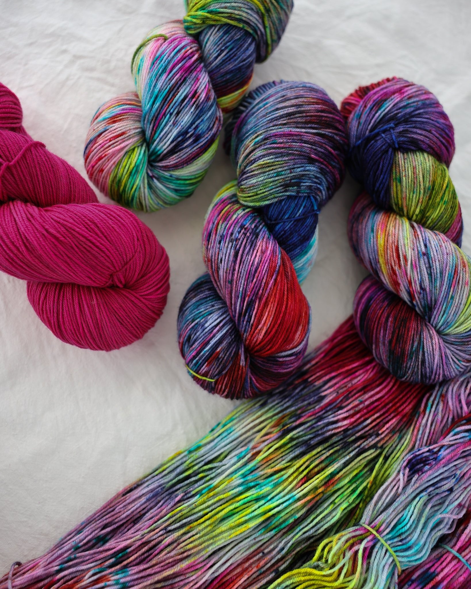 Supernova OOAK - Ruby and Roses Yarn - Hand Dyed Yarn