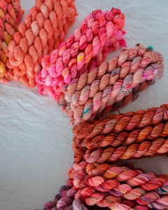 Tangerine | Month 4 - COLOR WHEEL CLUB - Ruby and Roses Yarn - Hand Dyed Yarn