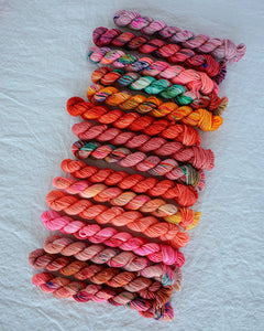 Tangerine | Month 4 - COLOR WHEEL CLUB - Ruby and Roses Yarn - Hand Dyed Yarn