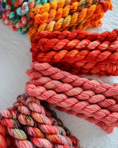 Tangerine | Month 4 - COLOR WHEEL CLUB - Ruby and Roses Yarn - Hand Dyed Yarn