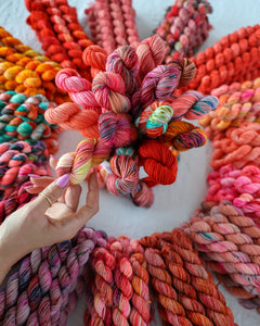 Tangerine | Month 4 - COLOR WHEEL CLUB - Ruby and Roses Yarn - Hand Dyed Yarn