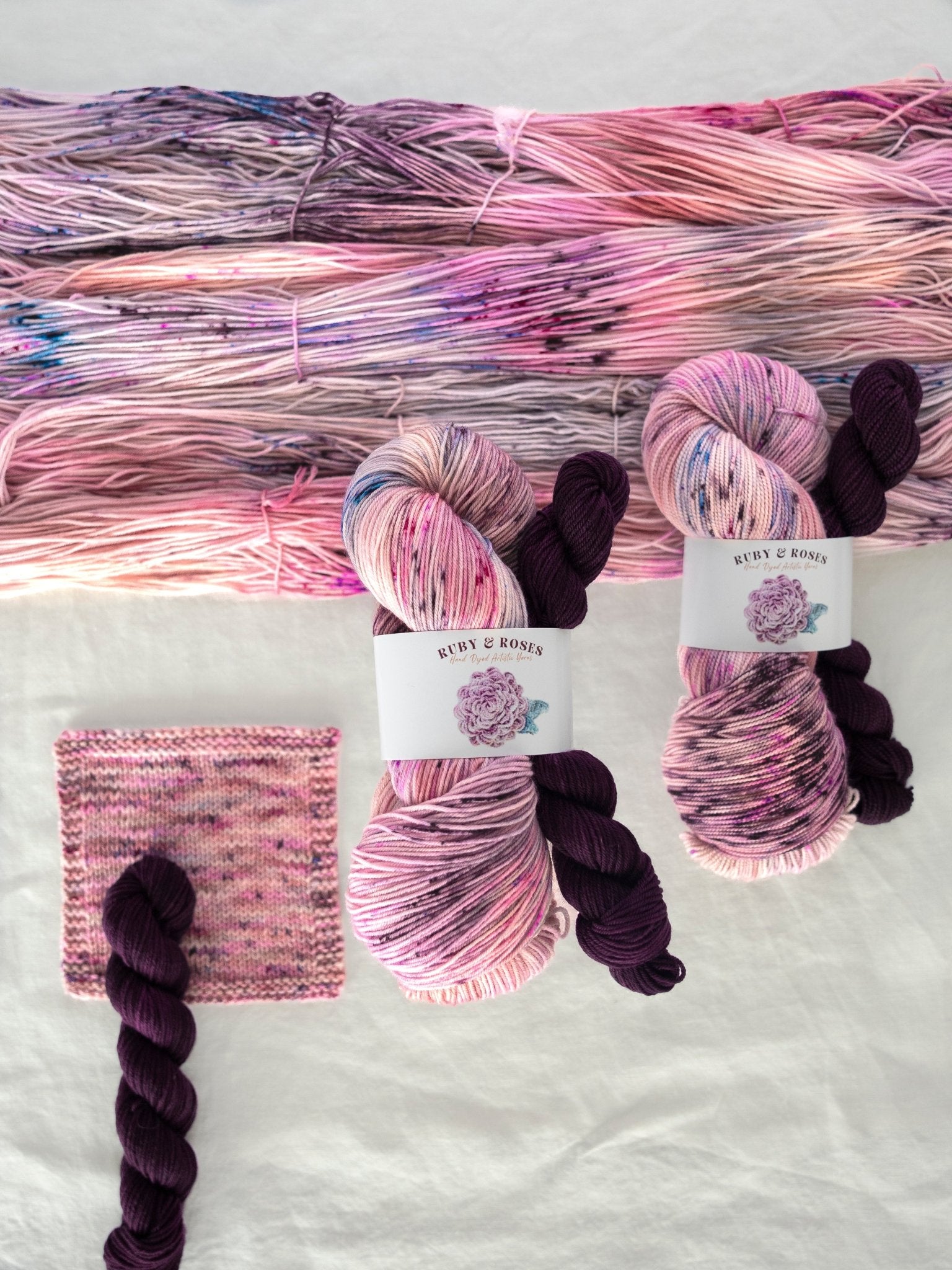 the business of life - sock set - Ruby and Roses Yarn - Hand Dyed Yarn