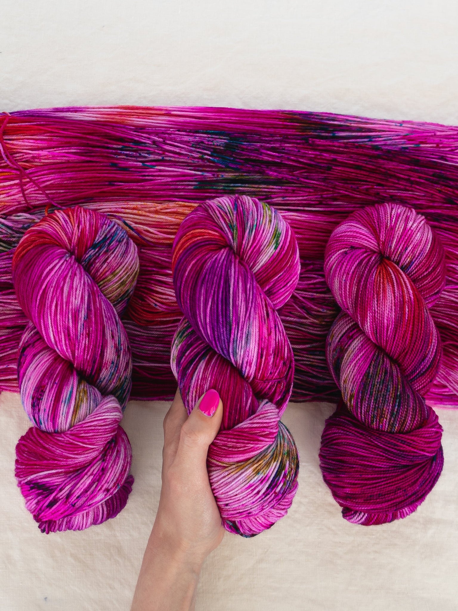 Thorned Beauty - Ruby and Roses Yarn - Hand Dyed Yarn