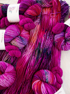 Thorned Beauty - Sock Set - Ruby and Roses Yarn - Hand Dyed Yarn