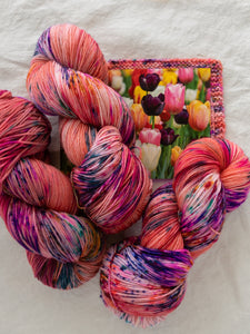 Tulip Fields - Ruby and Roses Yarn - Hand Dyed Yarn