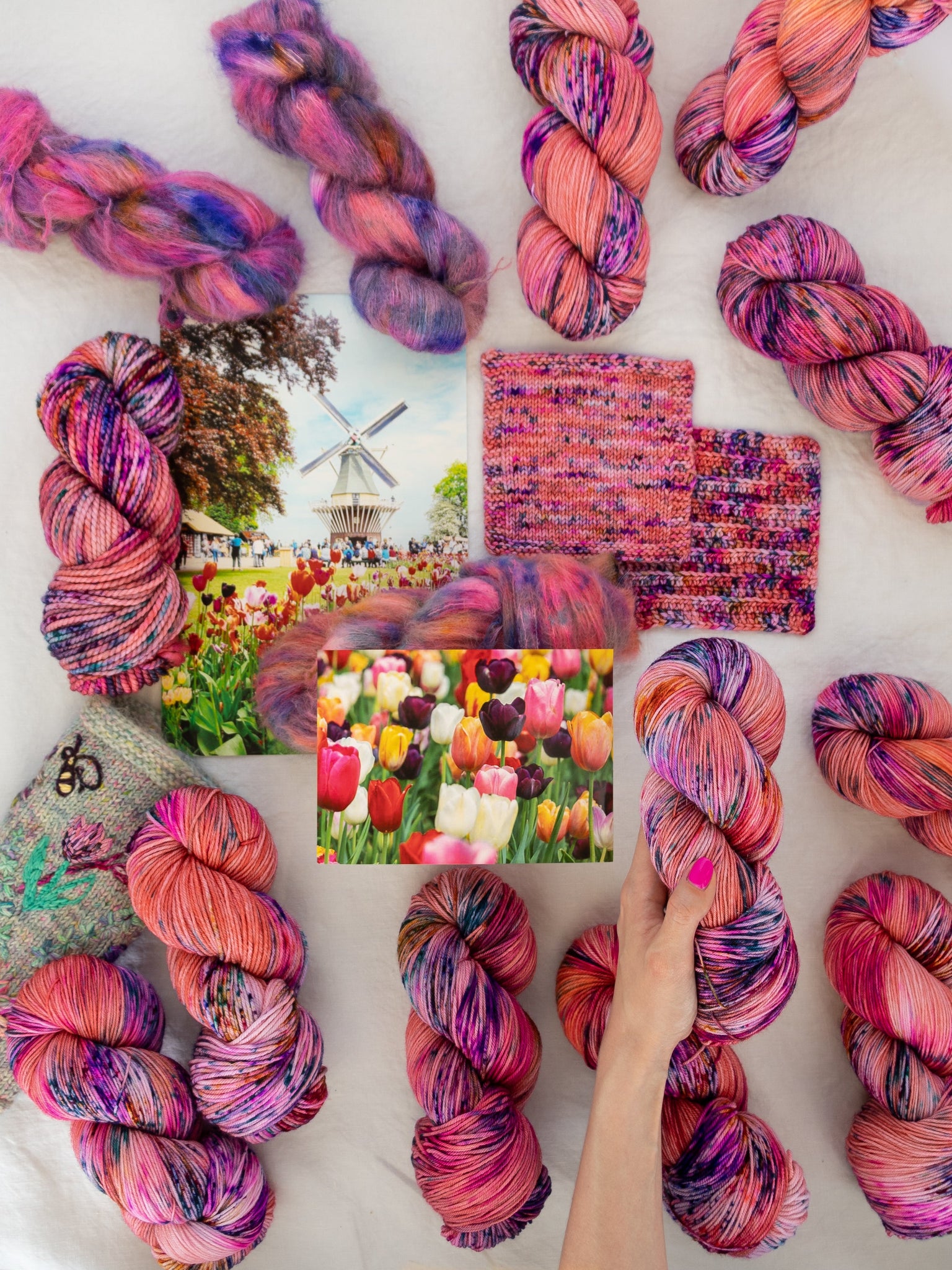 Tulip Fields - Ruby and Roses Yarn - Hand Dyed Yarn