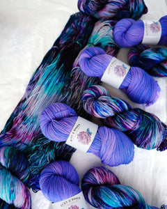 Ultraviolet - Ruby and Roses Yarn - Hand Dyed Yarn