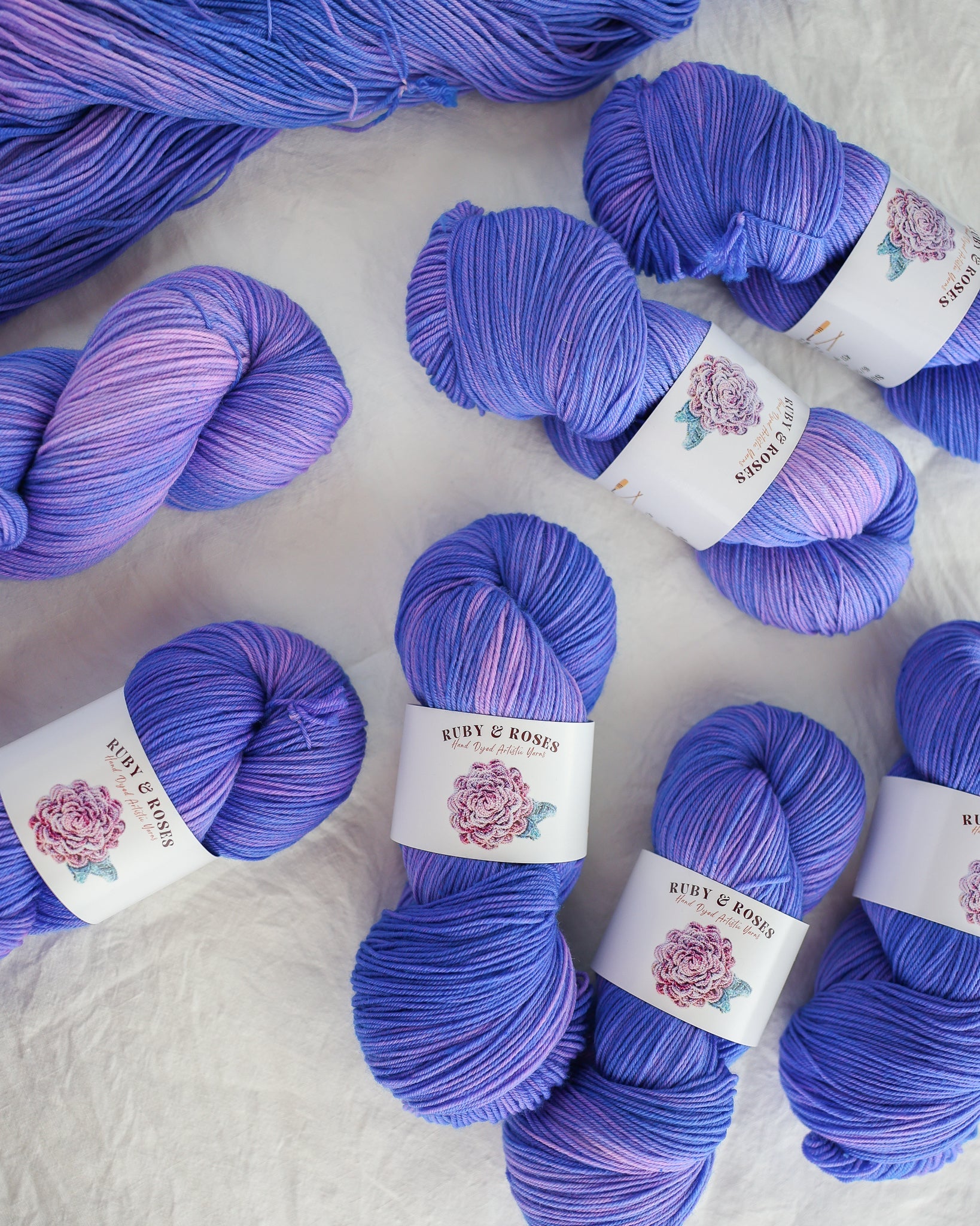 Ultraviolet - Ruby and Roses Yarn - Hand Dyed Yarn