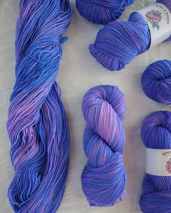 Ultraviolet - Ruby and Roses Yarn - Hand Dyed Yarn