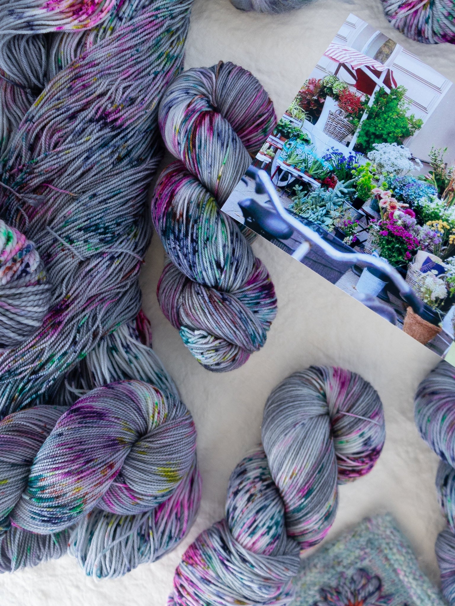 Urban Garden - Ruby and Roses Yarn - Hand Dyed Yarn