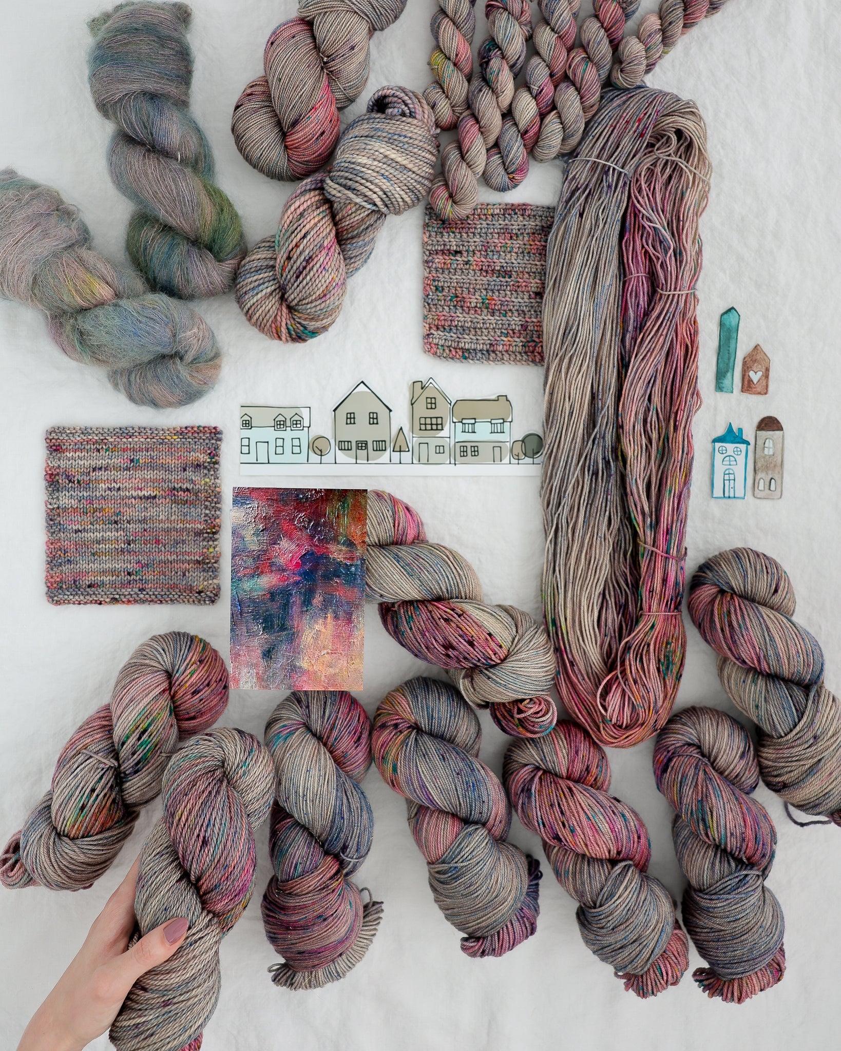 View Between Villages - Ruby and Roses Yarn - Hand Dyed Yarn