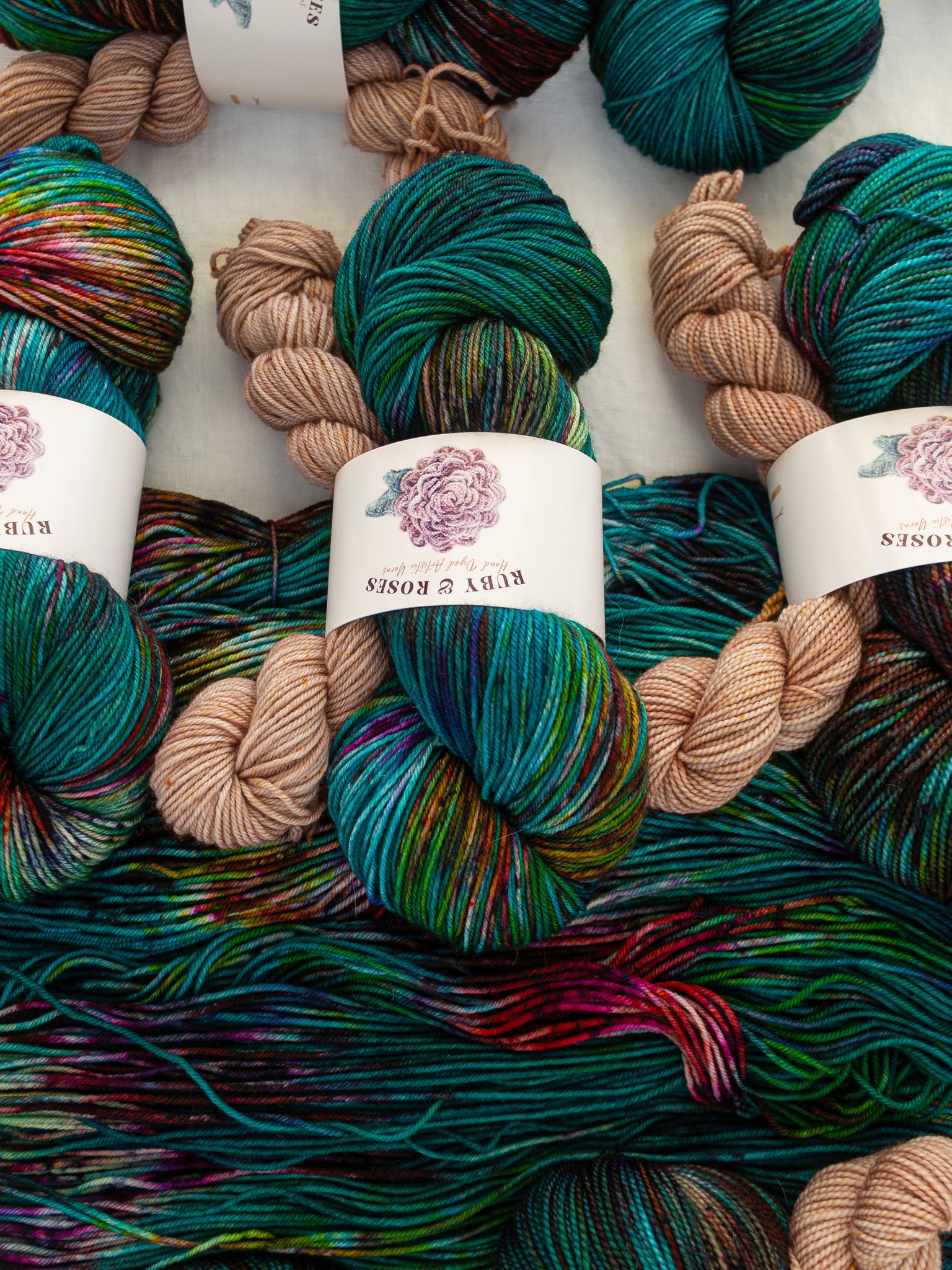 Waterlily - Sock Set - Ruby and Roses Yarn - Hand Dyed Yarn