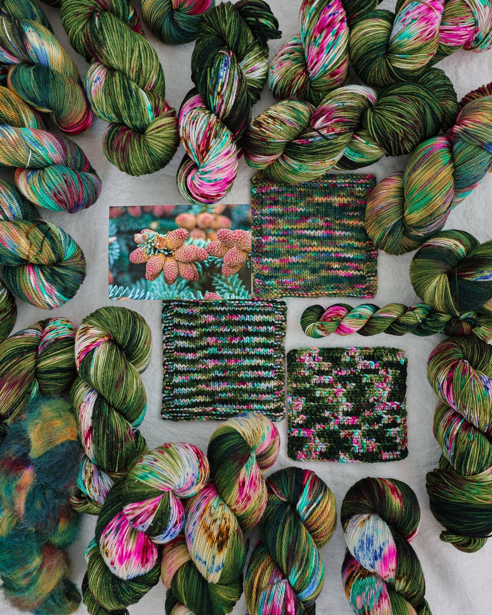 Whispering Pines - Sock Set - Exclusive Pre - order - Ruby and Roses Yarn - Hand Dyed Yarn