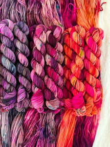 Wild Rose Box - Ruby and Roses Yarn - Hand Dyed Yarn