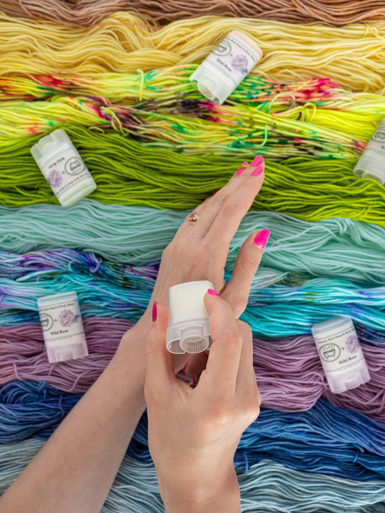 Wild Rose - Hand Balm - Ruby and Roses Yarn - Hand Dyed Yarn