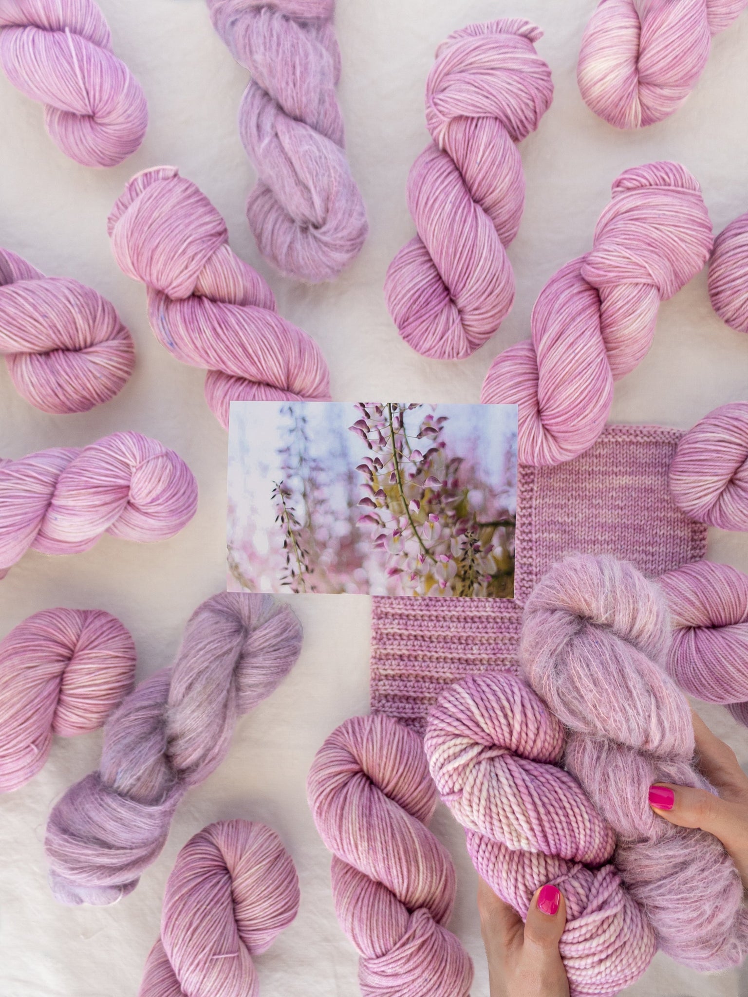 Hand Dyed Artistic Yarns - Ruby and Roses Yarn