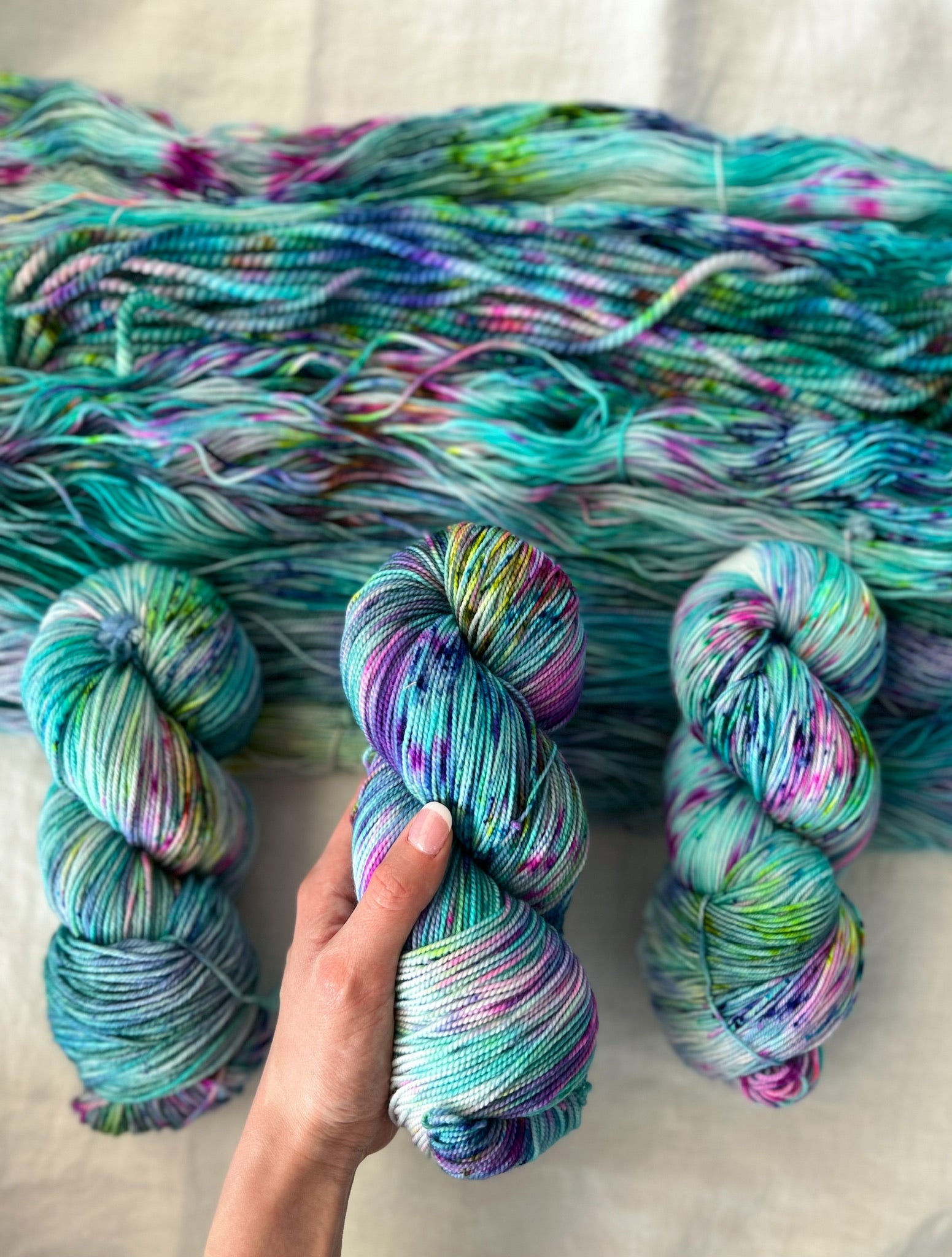 Hand Dyed Artistic Yarns - Ruby and Roses Yarn