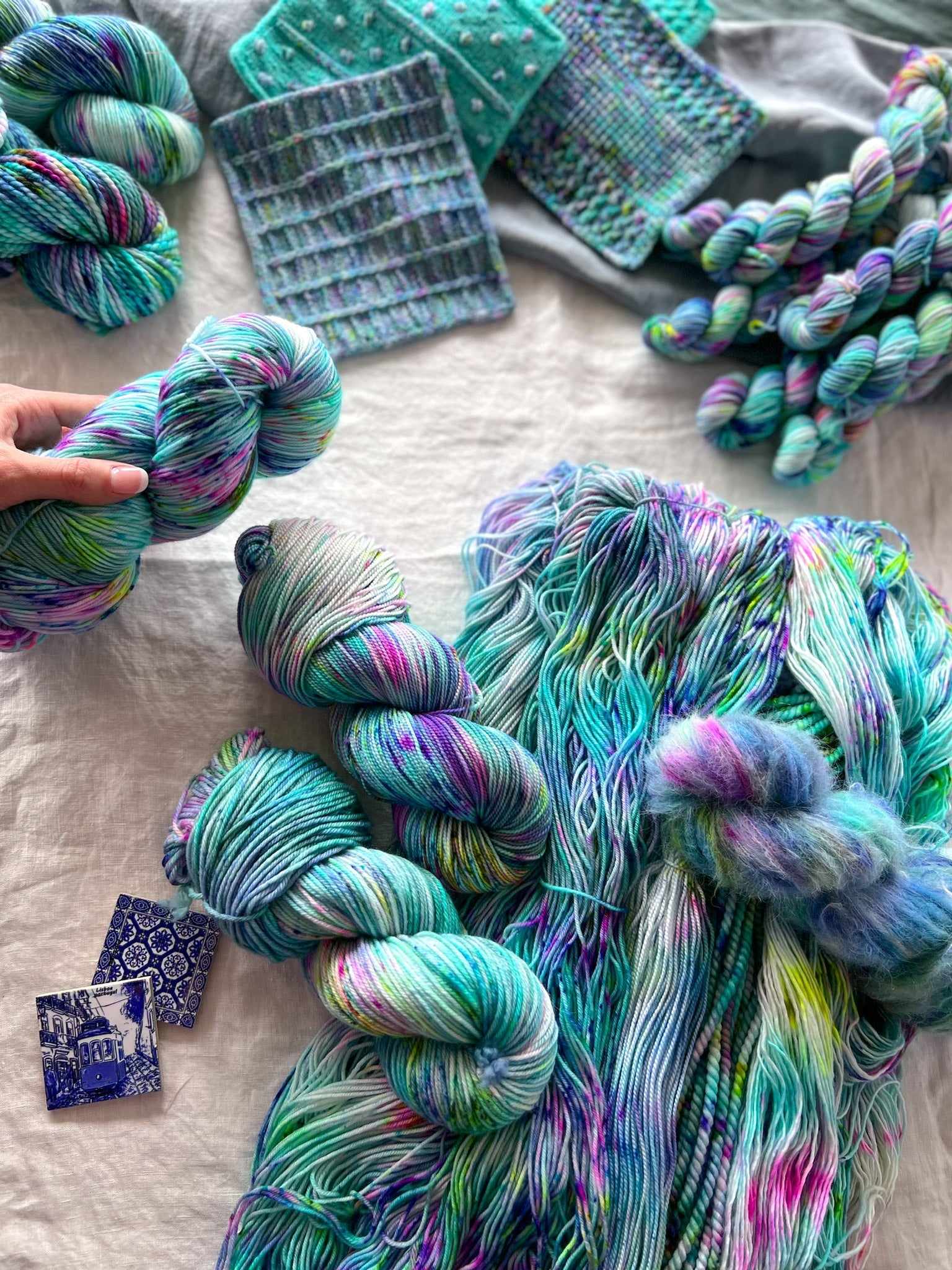 Hand Dyed Artistic Yarns - Ruby and Roses Yarn