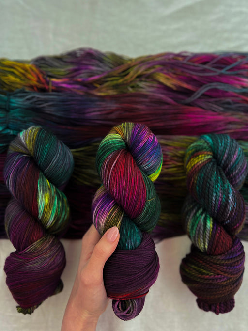 Cryptic - Ruby and Roses Yarn - Hand Dyed Yarn