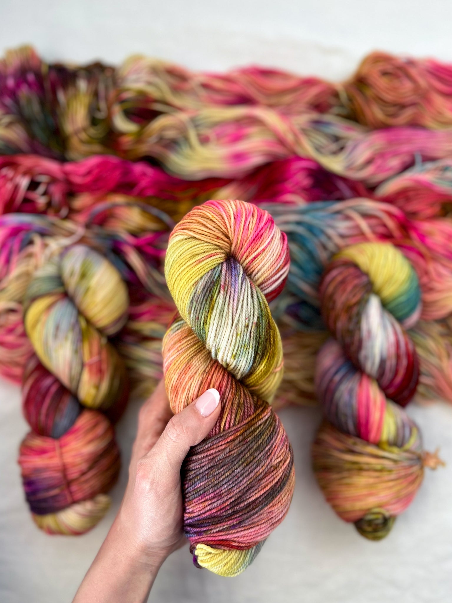 Hand Dyed Artistic Yarns - Ruby and Roses Yarn