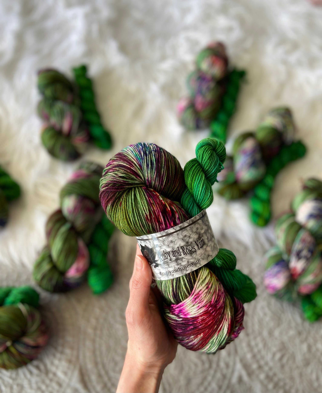 Emergent Layer /// OOAK Sock Set - Ruby and Roses Yarn