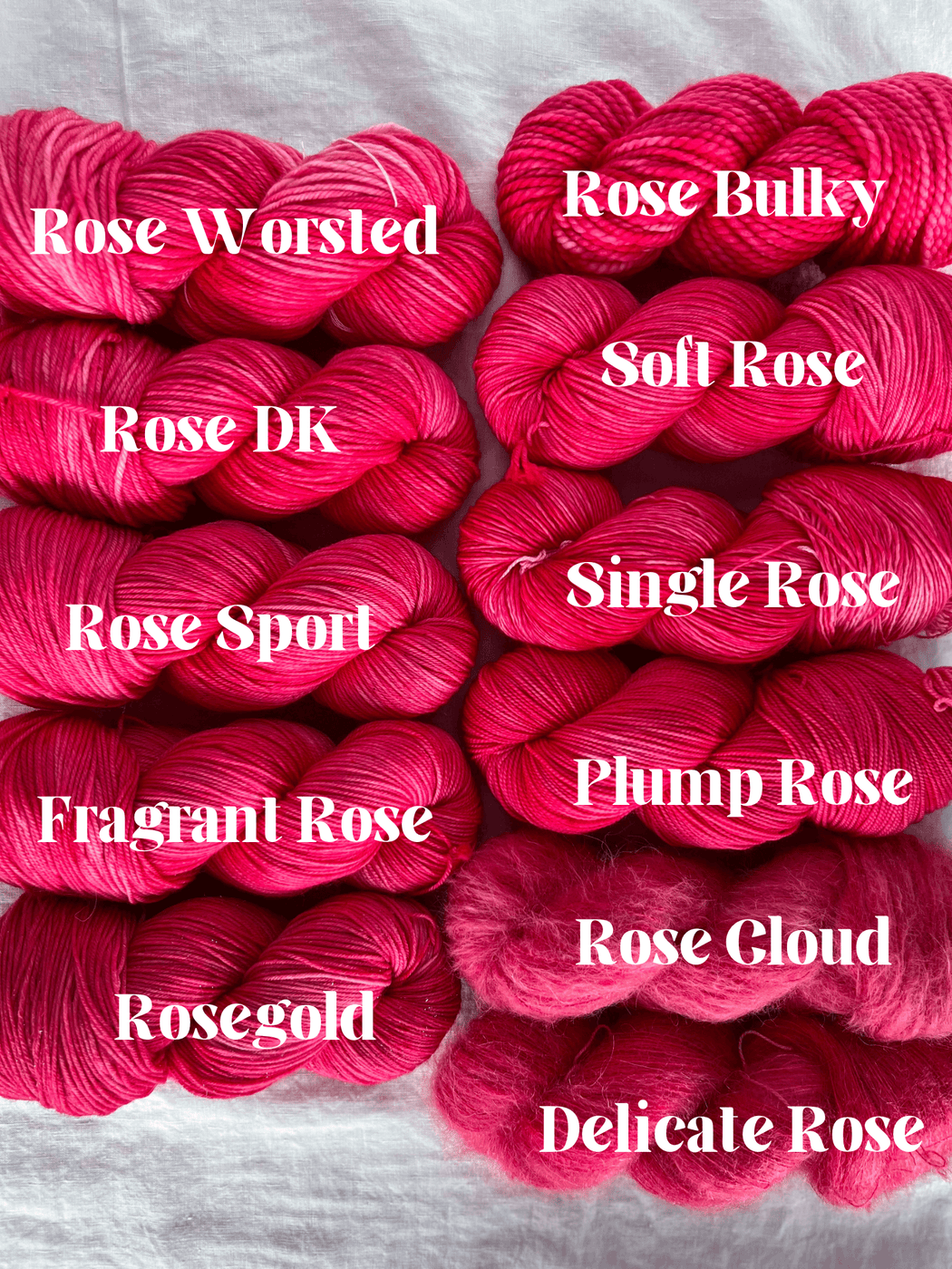 Flora - Ruby and Roses Yarn - Hand Dyed Yarn