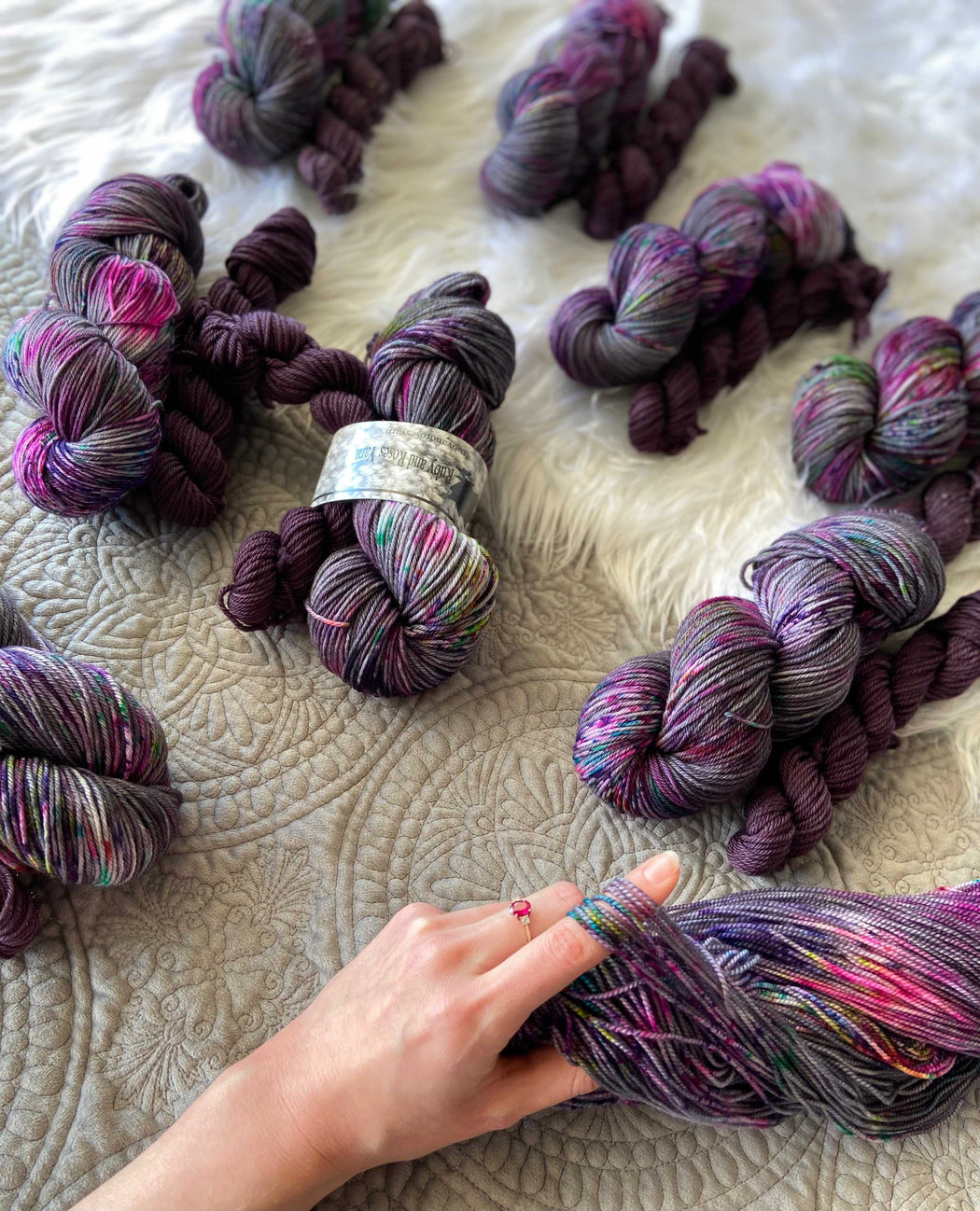Heart Of Glass /// OOAK Sock Set - Ruby and Roses Yarn