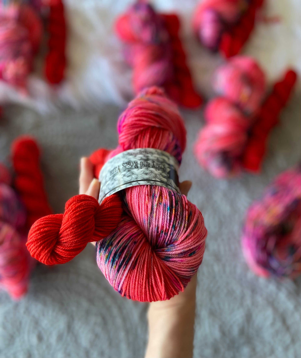 Lovely Aroma /// OOAK Sock Set - Ruby and Roses Yarn