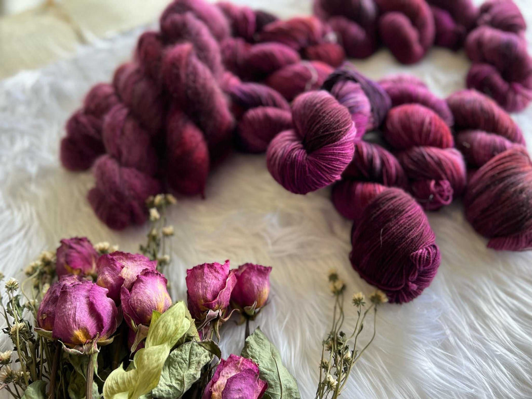 Montblanc - Ruby and Roses Yarn - Hand Dyed Yarn