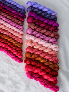 New Romantics - Minis Collections /// Pre-Order - Ruby and Roses Yarn - Hand Dyed Yarn
