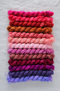 New Romantics - Minis Collections /// Pre-Order - Ruby and Roses Yarn - Hand Dyed Yarn