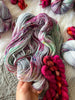 Pantone 2023 /// OOAK Sock Set - Ruby and Roses Yarn - Hand Dyed Yarn