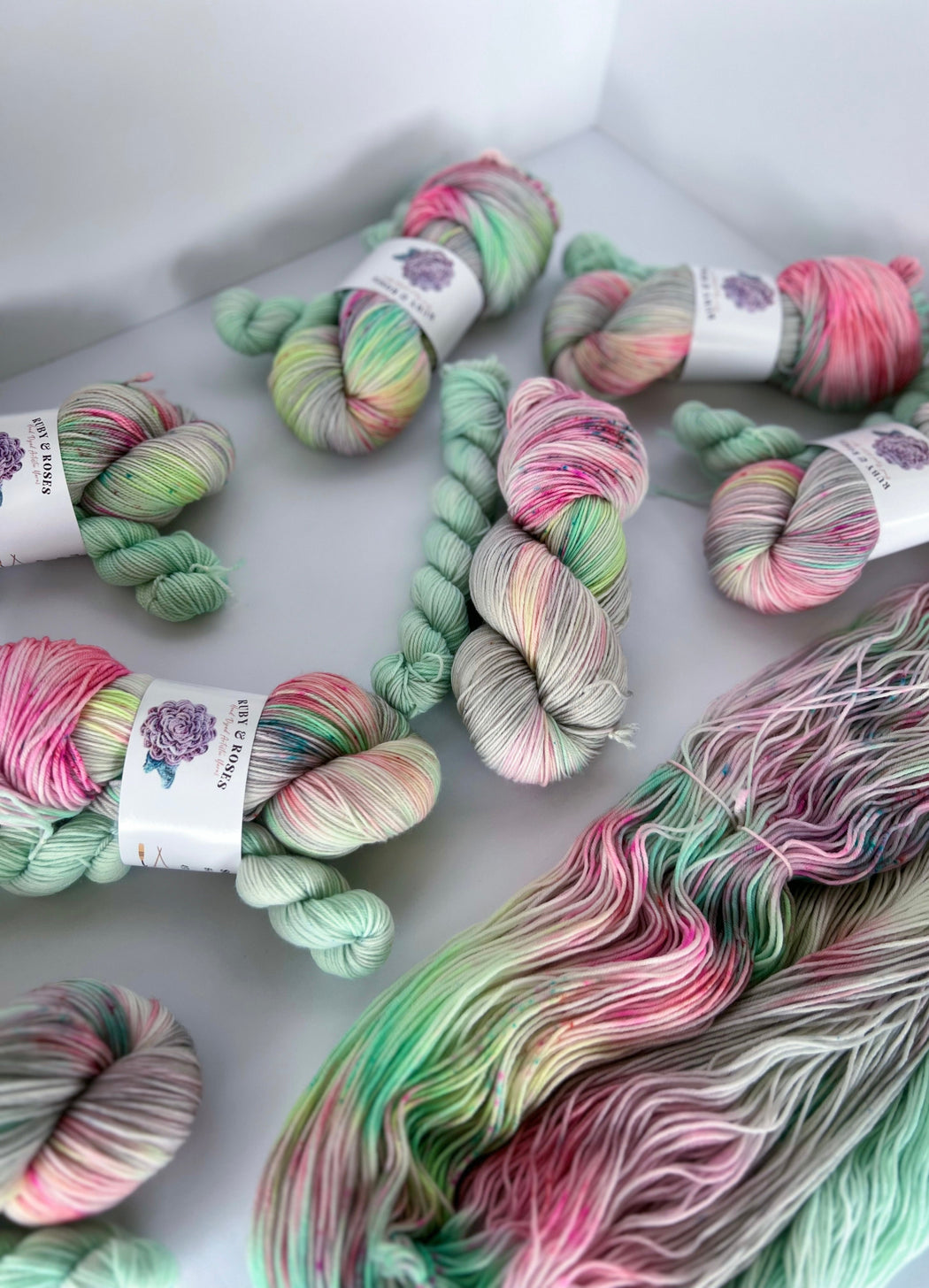 Poolside /// Sock Set - Ruby and Roses Yarn - Hand Dyed Yarn