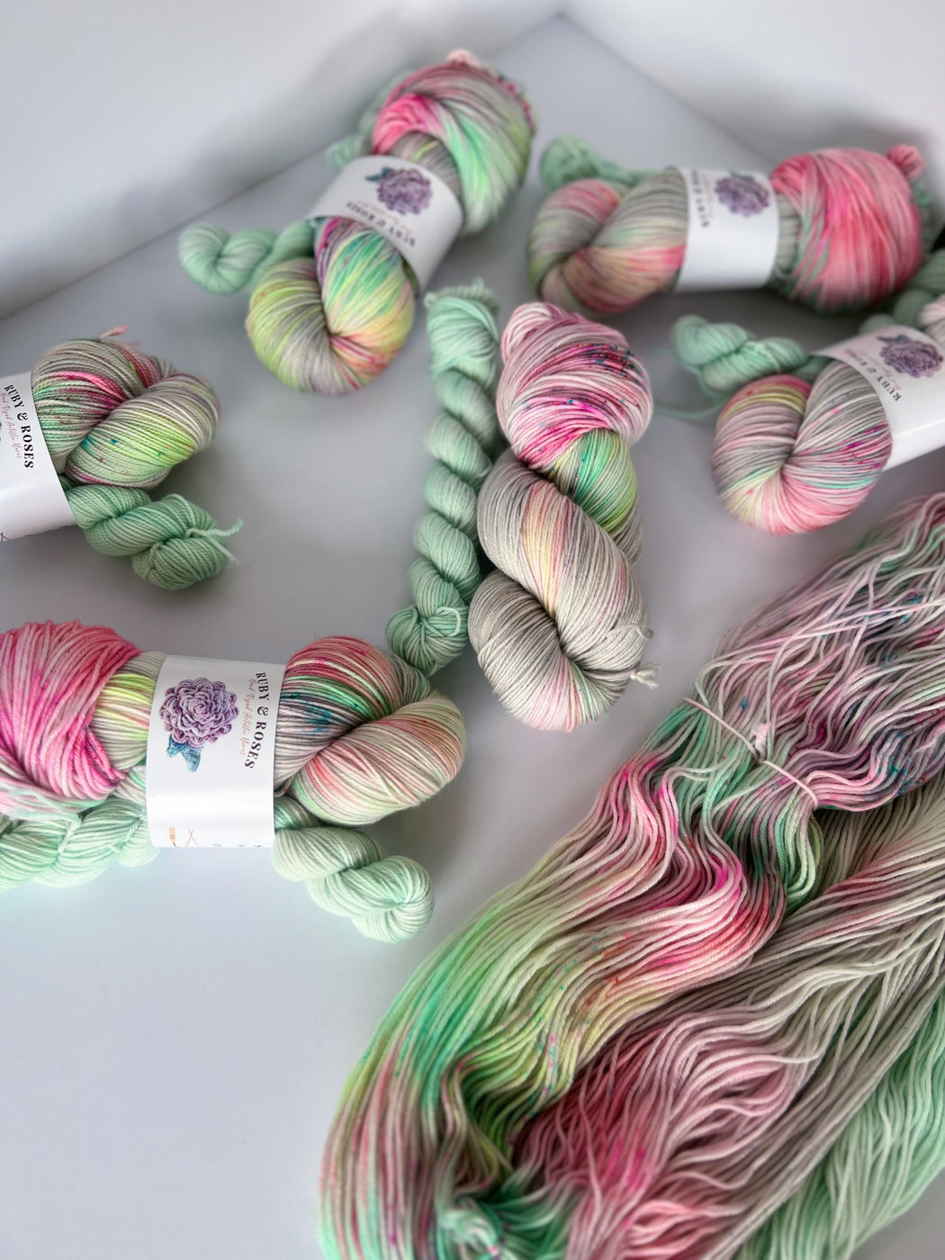 Poolside /// Sock Set - Ruby and Roses Yarn - Hand Dyed Yarn