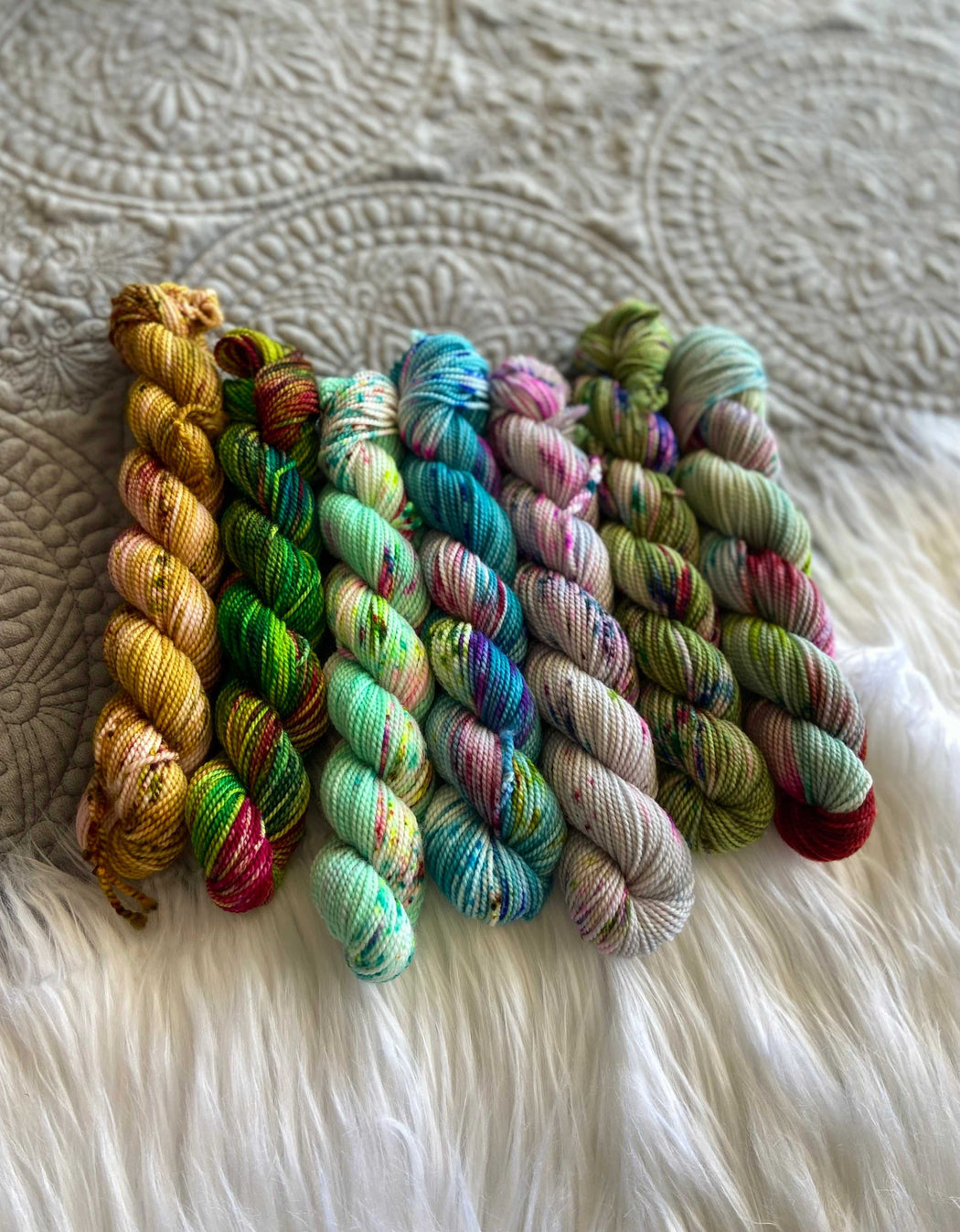 Sampler no. 2 - Ruby and Roses Yarn - Hand Dyed Yarn