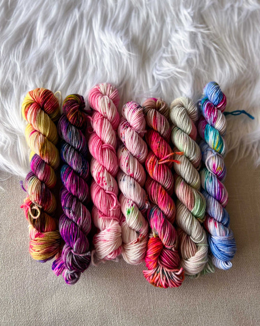 Sampler no. 4 - Ruby and Roses Yarn - Hand Dyed Yarn