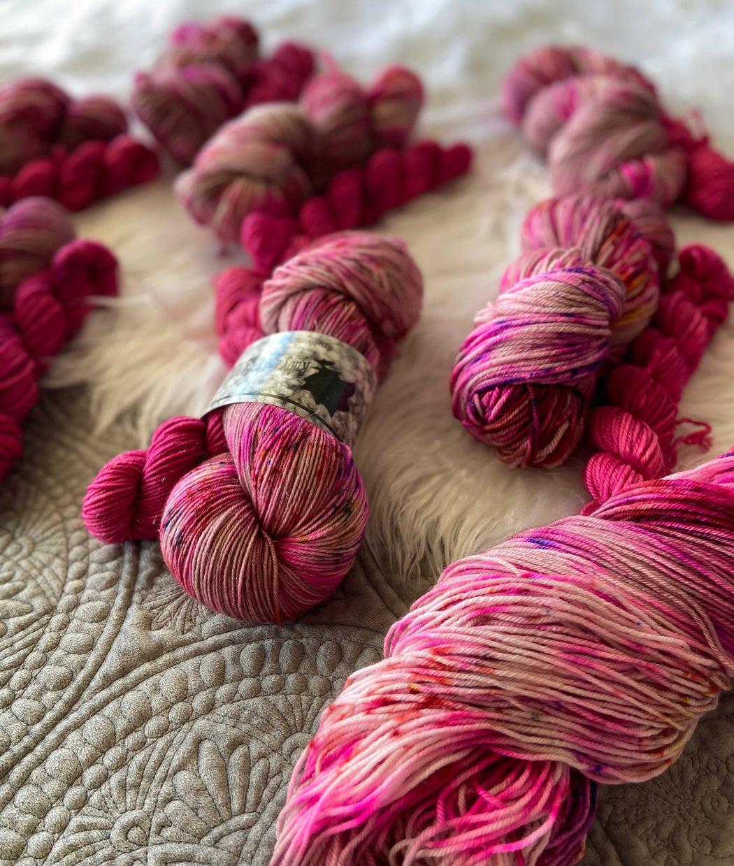 Sojourner /// OOAK Sock Set - Ruby and Roses Yarn - Hand Dyed Yarn