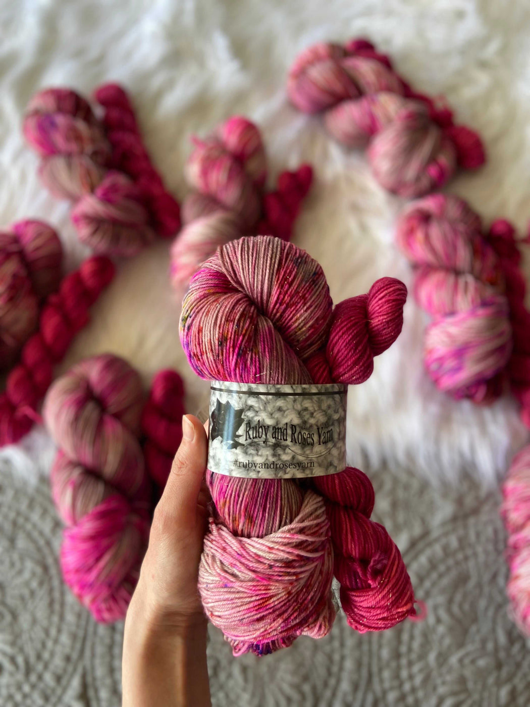 Sojourner /// OOAK Sock Set - Ruby and Roses Yarn - Hand Dyed Yarn
