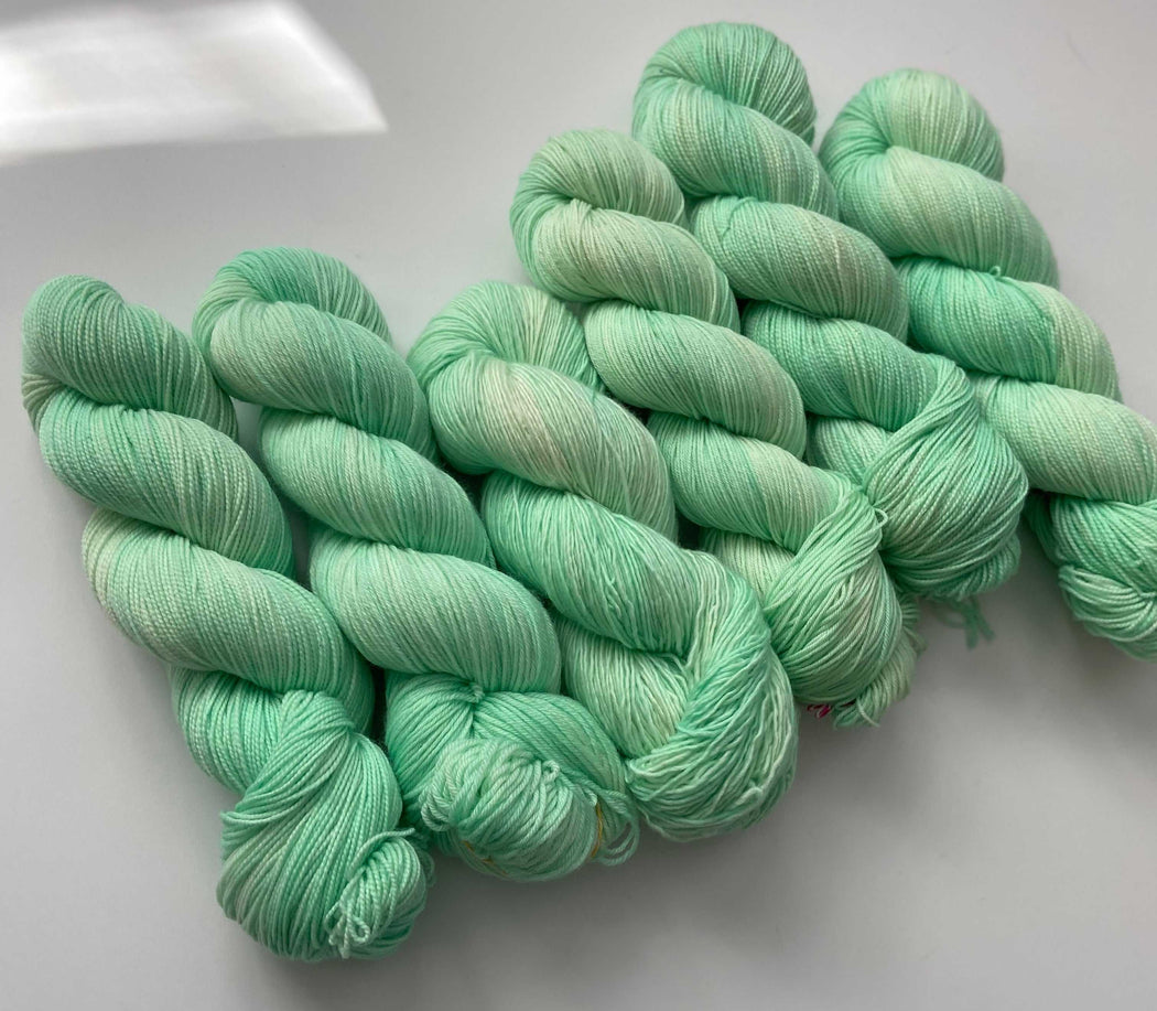 Spearmint - Ruby and Roses Yarn - Hand Dyed Yarn