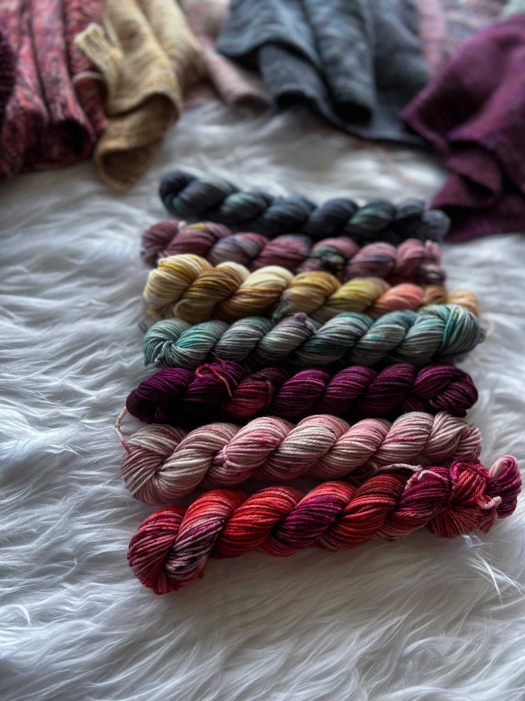 Speckled Mini Set • The Letter Writer Collection - Ruby and Roses Yarn - Hand Dyed Yarn