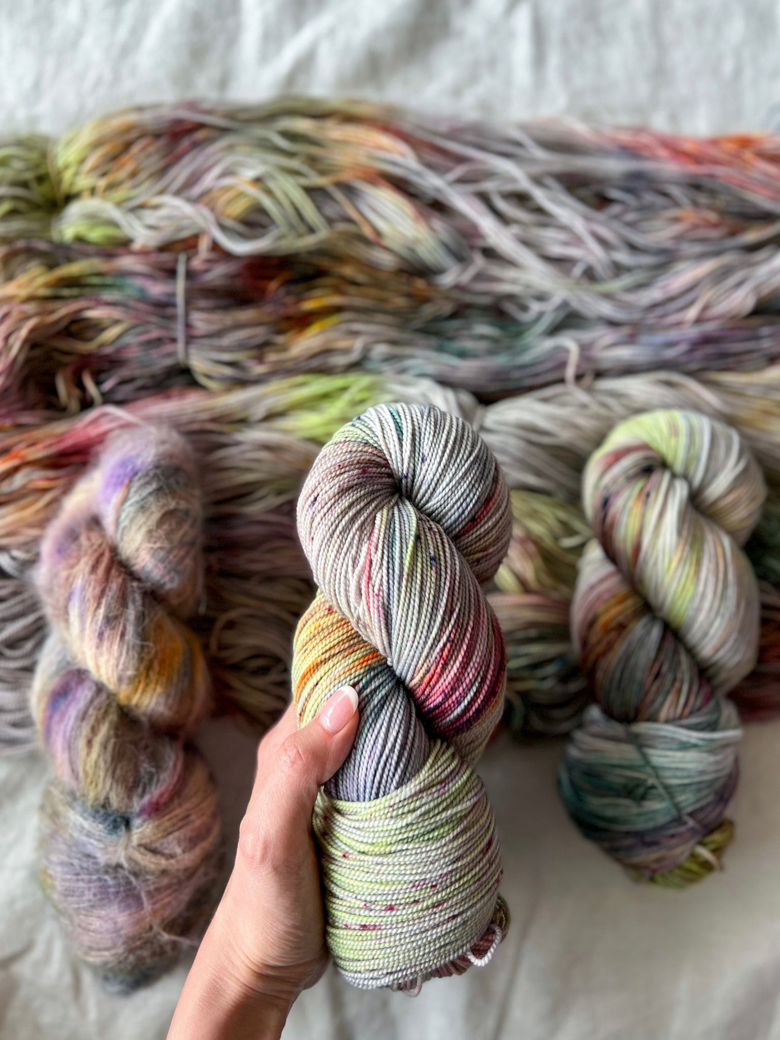 Hand Dyed Artistic Yarns - Ruby and Roses Yarn