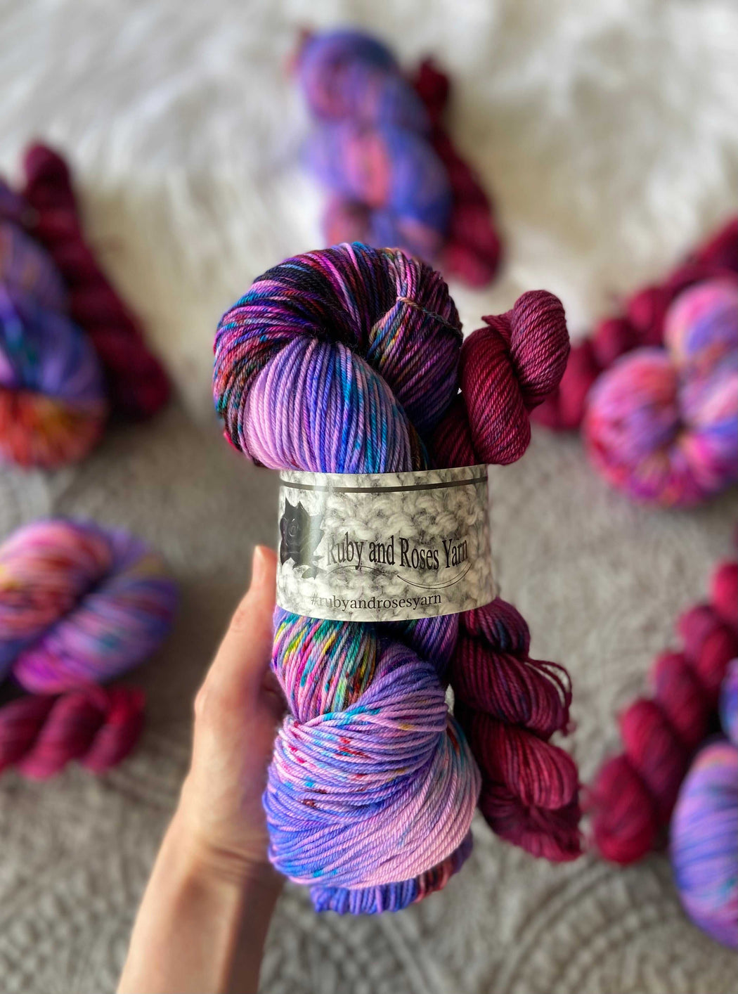 Summer Wind Sock Set - Ruby and Roses Yarn - Hand Dyed Yarn