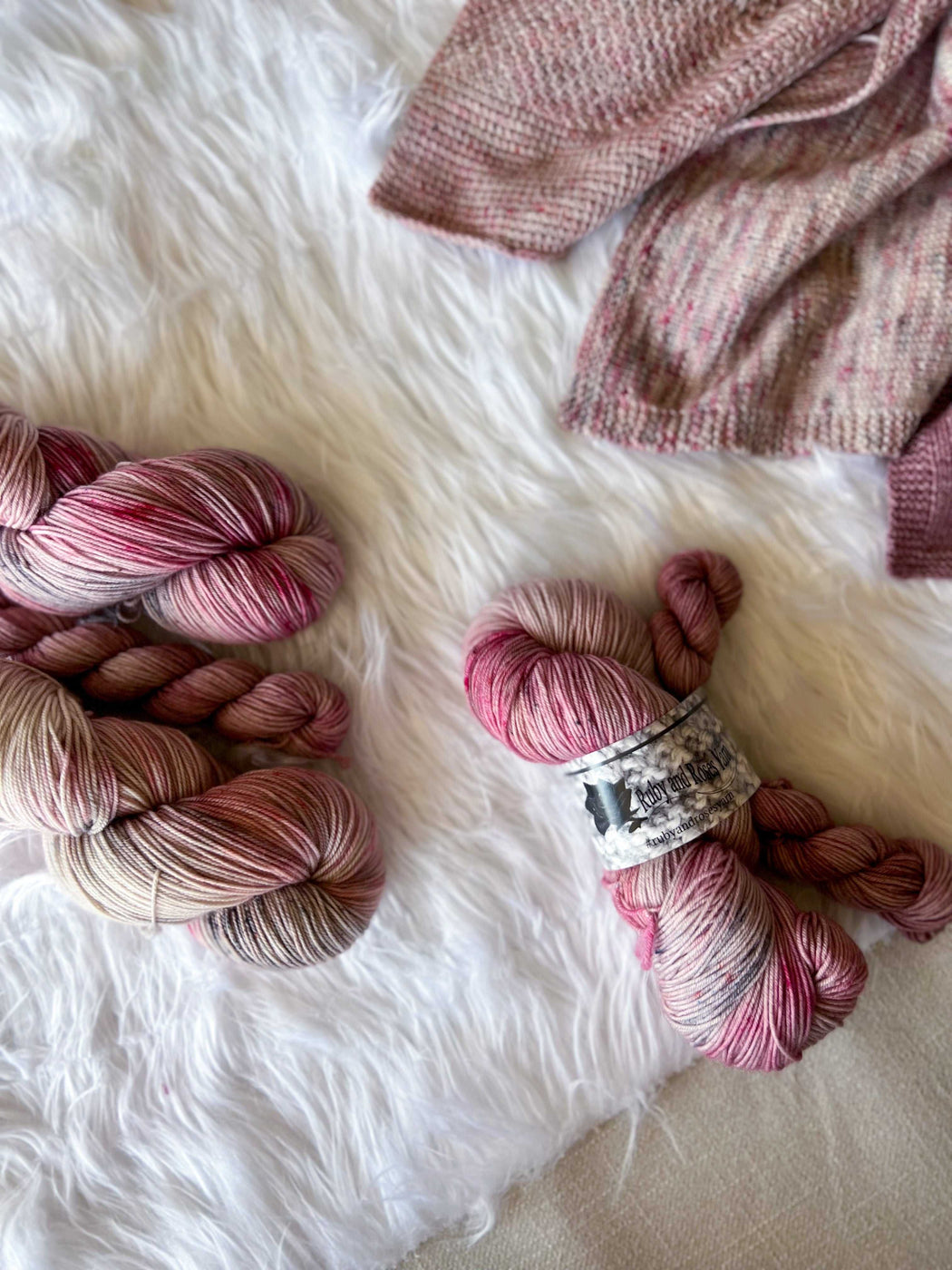 Tattered Pages Sock Set - Ruby and Roses Yarn - Hand Dyed Yarn