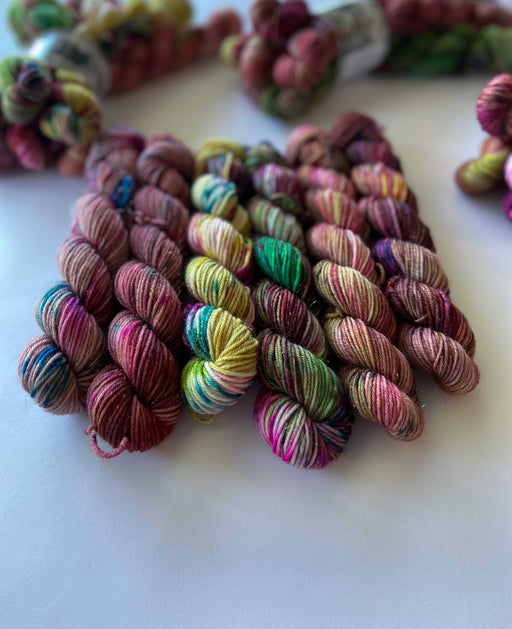 Thicket /// OOAK Minis Collection - Ruby and Roses Yarn - Hand Dyed Yarn