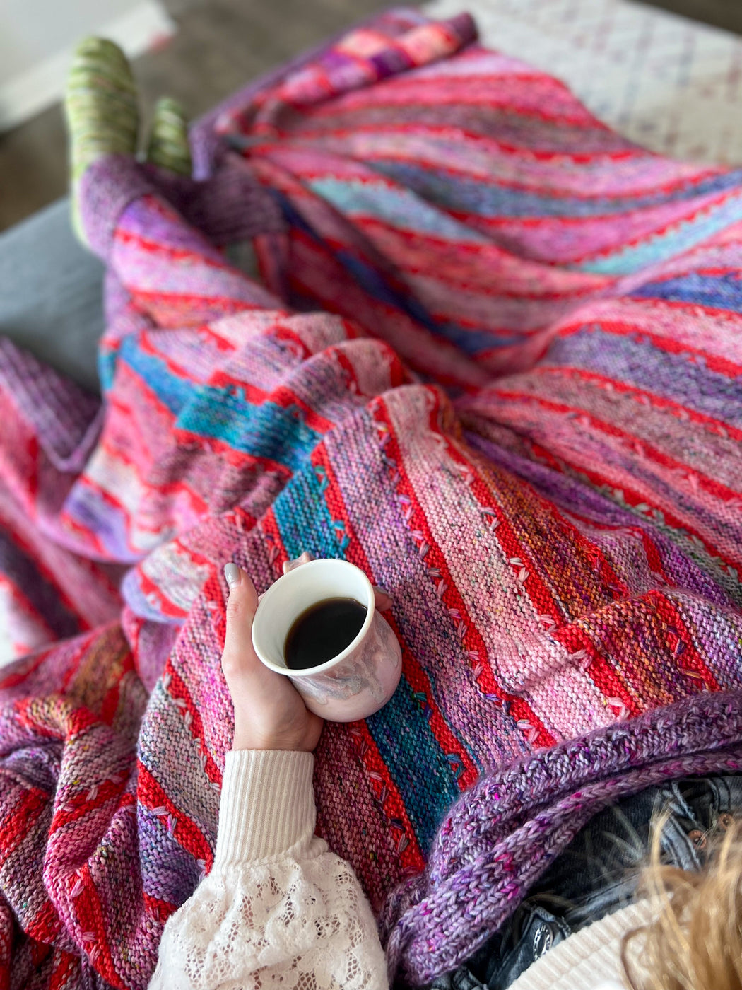 Travelers Blanket - Digital Pattern - Ruby and Roses Yarn - Hand Dyed Yarn